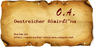 Oestreicher Almiréna névjegykártya